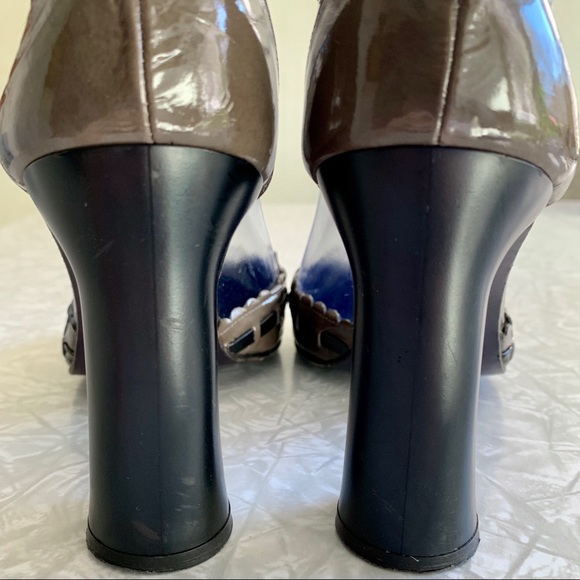 Hype Retro Patent Funky Heels 8 - Picture 3 of 7